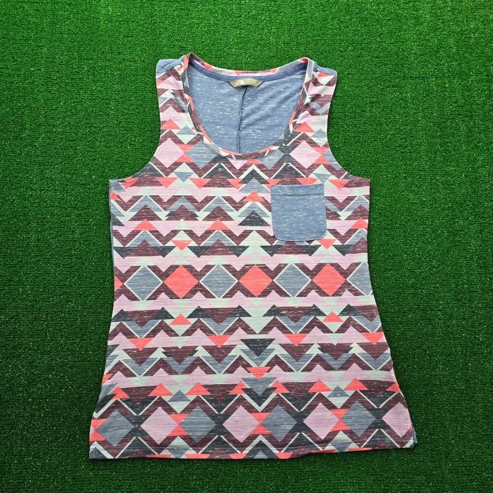 The North Face Tank Top Womens Medium Pink Purple Aztec Yoga Gym‎ Athletic